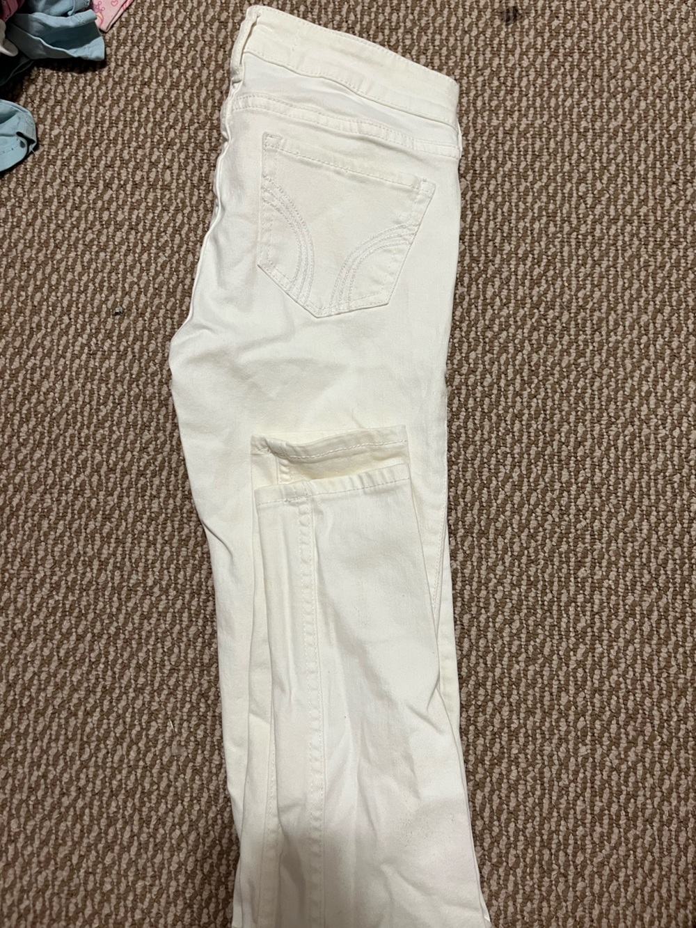 Girls 00 Hollister White Super Skinny Jeans